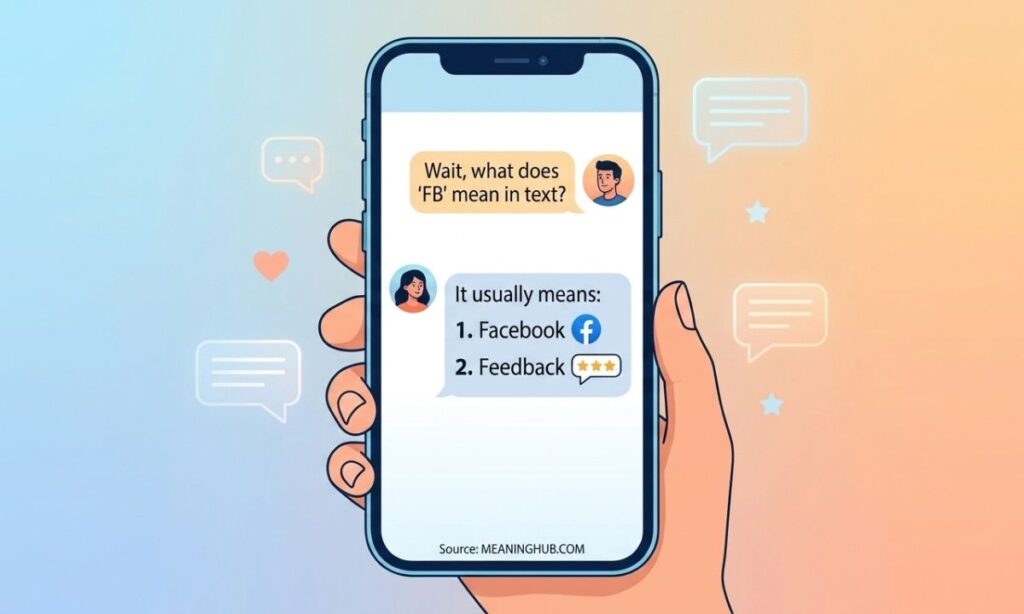 FB mean in text message