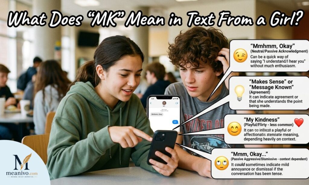mk mean in text